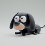 Pixar style 3D render of a baby dog, 4k, high resolution, trending in artstation
