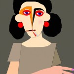 یک دختر بچه ایرانی به سبک پیکاسو