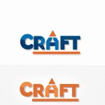 یک لوگو با نام logocraft  با رنگ نارنجی و ابی