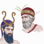 کوروش بزرگ در کنار زرتشت