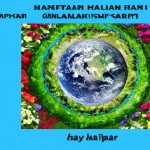 کره زمین در وسط کادر که فقط قسمت های ابی مشخص باشه و قسمت سبز نباشه و اطراف و دور تا دور گل و سبزه و خزه و گوجه فرنگی باشه