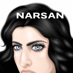 تصویر دختر ایرانی با چشمان آبی و موی مشکی