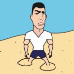 عکس کریس رونالدو با خاک ساحل