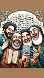 عکس سلفی مولانا، خیام، حافظ و سعدی شاعران ایرانی