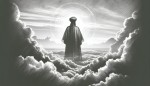 عکس امام خمینی که داخل ابرها باشد