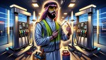 مهندس در جایگاه بنزین