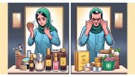 یه عکس بذار که از محصولات قاچاق بی‌کیفیت آرایشی بهداشتی استفاده کرده و راه حل اش استفاده از محصولات ایرانی است