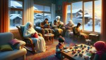 خانواده، تهران، خانه، پنجره با نمای برف