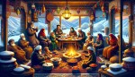 دورهمی خانواده، خانه، ایران، زمستان