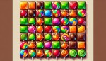 عکس آبنبات های رنگی به صورت مربع برای بازی آجرشکن
