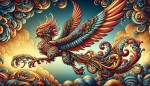 سیمرغ در حال پرواز