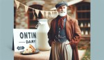تصویر فروشگاه اینترنتی dairy-shop مردی زیبا و کت شلواری تمام قد با کرواد که کنار فروشگاه ایستاده