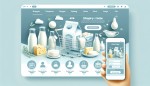 تصویرخوش تیپ بخش تماس باما سایت dairy-shop در حال پاسخ گویی آنلاین به مشتری