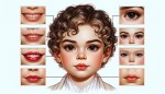 پسری ۱۵ ماهه با موهای فر و چشم های مشکی درشت و بینی کوچک لبهای درشت قرمز و پوست سفید و ابروهای کم رنگ با پیشانی بلندو دندانهای سفید و مرتب