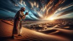 مردی عرب در صحرا تشنه