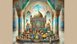یک استند مرتبط با میلاد امام علی در ابعاد 200در 99