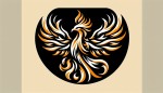 سیمرغ پرنده آتشین به صورت لوگو