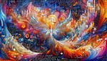 من یک کاغذ دیواری خیلی زیبا با پس زمینه برنامه نویسی میخوام که وسط آن متن "FOAD 110"دقیق و واضح و زیبا نوشته شده باشد