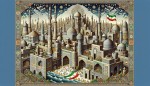 نمایی از یک تمدن )با پرچم ایران( و معماری شهرسازی اسلانی