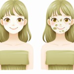 دختری با پوست سبزه که بعدا با کرم سفید شده
