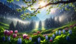 زیبایی های بارش باران در فصل بهار