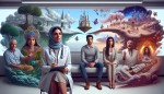 تصویر مشاور در کنار مراجع اسکیزوفرن را رسم کنید