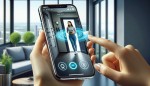 یک آیفون تصویری خیلی پیشرفته برای باز کردن درب آپارتمان با تصویر یک مهمان در آن