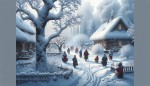 یک روز سرد و برفی