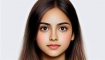 من عکس یک دختر بچه گندمی با صورت لاغر و چشم ابرو مشکی شهلایی و موهای تا گردن و صاف می‌خوام که لب و بینیش کوچیک اما چشماش بزرگ باشه