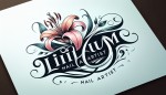 یک لوگو برای ناخن کاری به اسم lilium nail artist