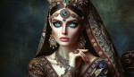 یک بانوی چشم آبی قد بلند ایرانی هخامنشی
