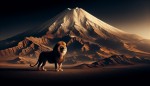 یک شیر کنار دماوند