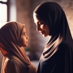 عشق مادر دختری  با حجاب کامل