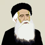 تصویر امام خمینی با ریش بلند و سفید