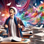 دانش آموز خوشحال ایرانی بعداز امتحان