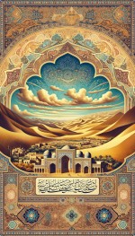 یک تصویر زمینه با محوریت بیانات امام خمینی به من بده که فضای مناسب برای نوشتن متن هم داشته باشد