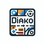 لوگو خدمات طراحی سایت با طرح اسم دیاکو