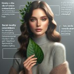 یه عکس دختر برای پیج اینستاگرام درمورد کلروفیل بساز
