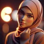 یه عکس دختر با حجاب در مورد کلوفیل بساز