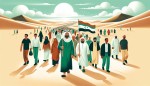 پیاده روی اربعین  که در آن پرچم ایران  باشد