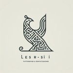 یک لوگو مینیمال و خطی از سیمرغ برای یک عکاس و طراح گرافیک درست کن، تلفیقی از سیمرغ و هنر یرانی
