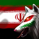 عکس گرگ فانتزی برای پروفایل با پرچم ایران