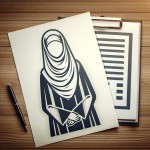 می خواهم با لوگو تو دو لیست و یک خانم محجب برام عکس تولید کنی