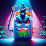 یک عکس سم پاش بساز و روی آن نوشته ی درون پارانتز را نیز بنویس (sampash)