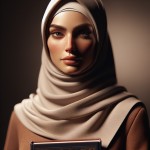 خانم معلم ادبیات با حجاب کامل