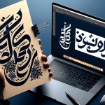طراحی امضا با ترکیب حروف فارسی  و خطوط ساده و مورب برای نام وطن دوست