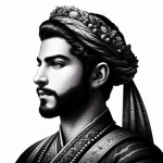 من یک پروفایل سیاه سفید مرد هخامنشی نیاز دارم