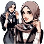خانم مدلینگ با حجاب اسلامی تبلیغ عینک آفتابی زنانه