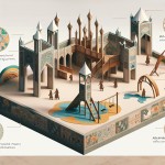 طراحی وسایل بازی کودک پارک معماری یزد معماری اصفهان مفهوم آب در کویر داستان آرش کمانگیر