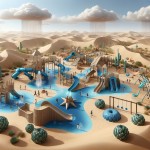 طراحی فضا سازی پارک کودک الهام مفهوم آب در کویر